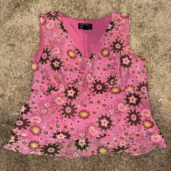 Stunning Y2K Vintage Spenser Jeremy Silk Blouse - Size XL in Pink - Picture 1 of 4